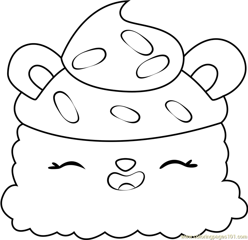 Orange Cream Coloring Page for Kids - Free Num Noms Printable Coloring