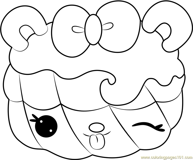 Orange Glaze Coloring Page for Kids - Free Num Noms Printable Coloring