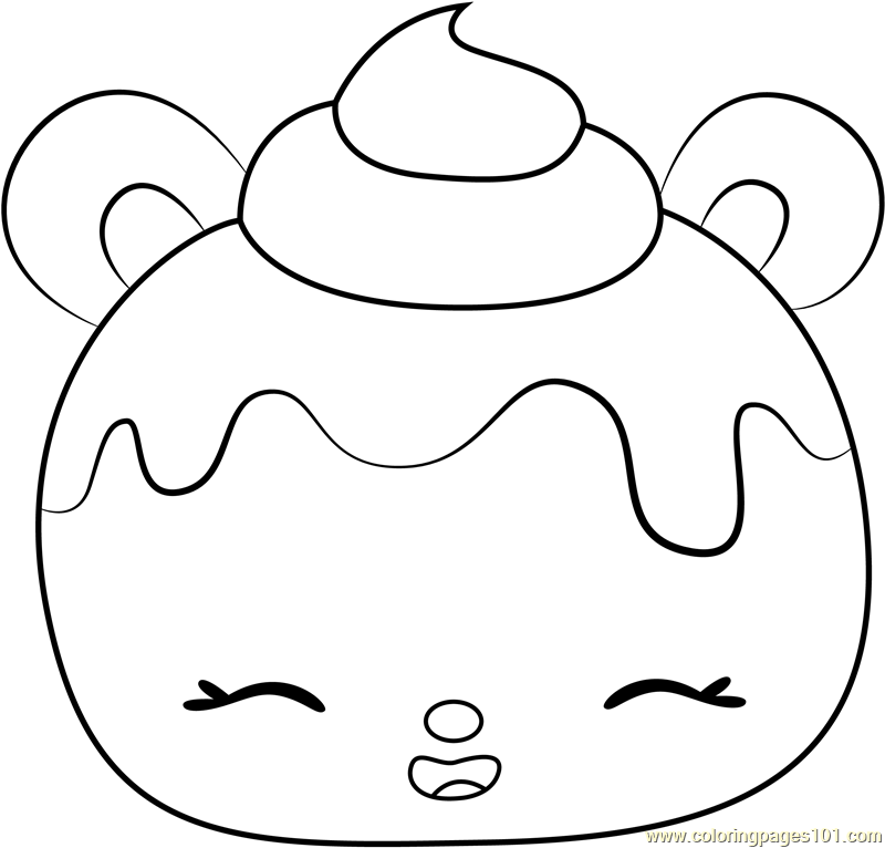 Red Velvety Coloring Page for Kids - Free Num Noms Printable Coloring