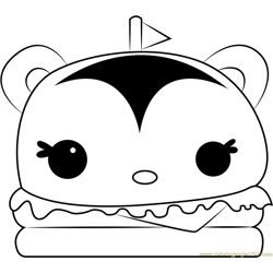 Hammy Burger Free Coloring Page for Kids