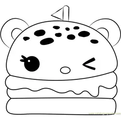 Melty Burger Free Coloring Page for Kids