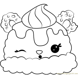 Peachy Cream Free Coloring Page for Kids