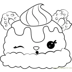 Peachy Cream Free Coloring Page for Kids