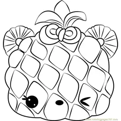 Piney Apple Free Coloring Page for Kids