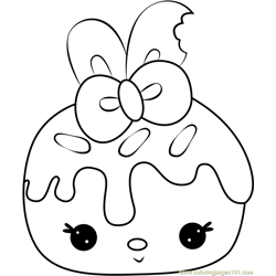 Raspberry Cream Free Coloring Page for Kids