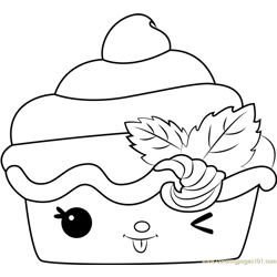 Strawberry Froyo Free Coloring Page for Kids
