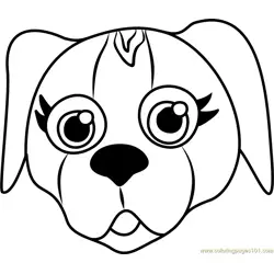 Beagle Puppy Face Free Coloring Page for Kids