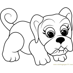 Bulldog Free Coloring Page for Kids