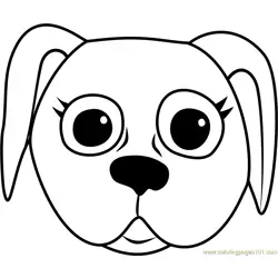 Danish Pointer Puppy Face Free Coloring Page for Kids