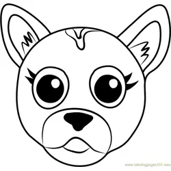 German Shepherd Puppy Face Free Coloring Page for Kids