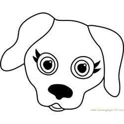 Labrador Puppy Face Free Coloring Page for Kids