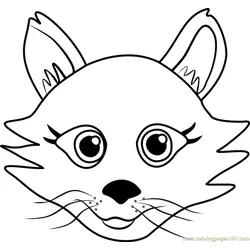 Persian Puppy Face Free Coloring Page for Kids