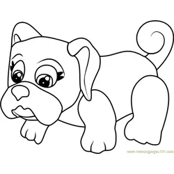 Pug Free Coloring Page for Kids