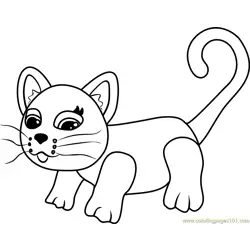Siamese Free Coloring Page for Kids