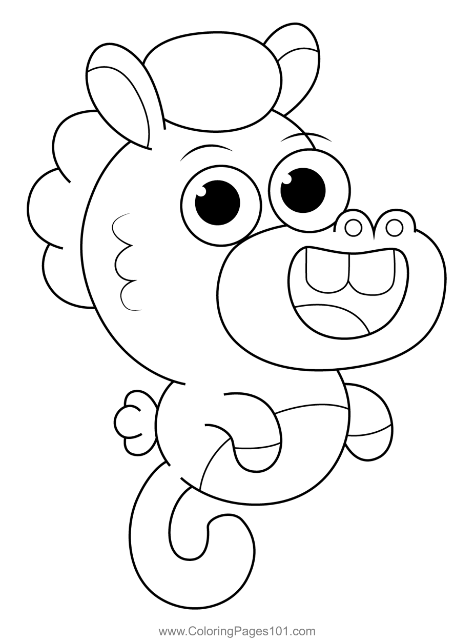 Chucks Pinkfong Coloring Page for Kids - Free Pinkfong Printable