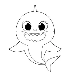 Mommy Shark Pinkfong Free Coloring Page for Kids