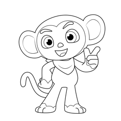 Poki Pinkfong Free Coloring Page for Kids