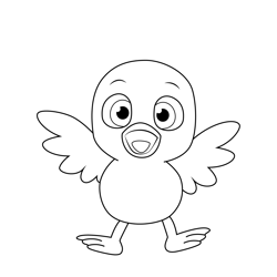 Quacki Pinkfong Free Coloring Page for Kids