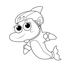 Rosie Riptide Pinkfong Free Coloring Page for Kids