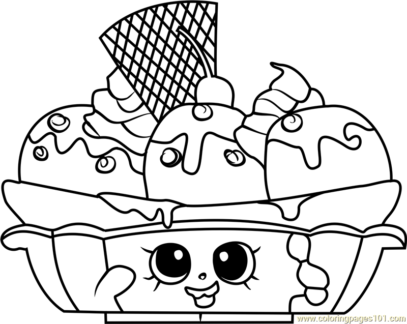Banana Splitty Shopkins Coloring Page For Kids Free Shopkins Printable Coloring Pages Online For Kids Coloringpages101 Com Coloring Pages For Kids
