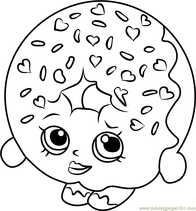 D Lish Donut Shopkins Coloring Page For Kids Free Shopkins Printable Coloring Pages Online For Kids Coloringpages101 Com Coloring Pages For Kids