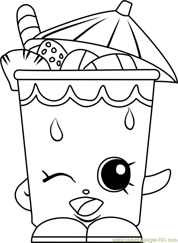 Little Sipper Shopkins Coloring Page for Kids - Free Shopkins Printable