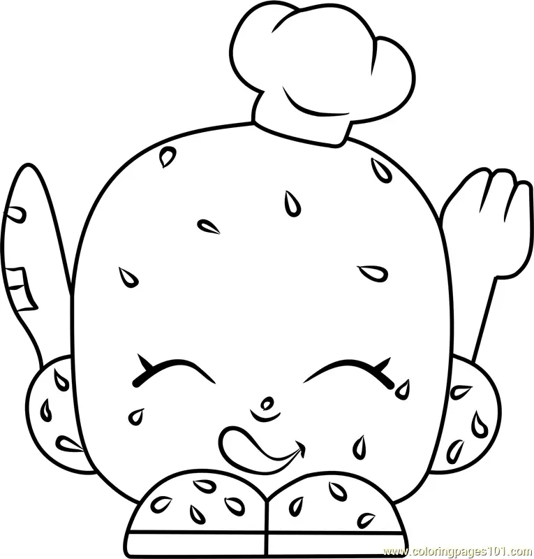 Rolly Roll Shopkins Coloring Page for Kids - Free Shopkins Printable ...