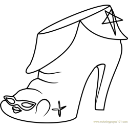 Angie Ankle Boot Shopkins Free Coloring Page for Kids