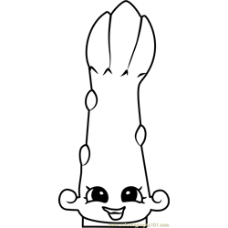 Aspara-Gus Shopkins Free Coloring Page for Kids