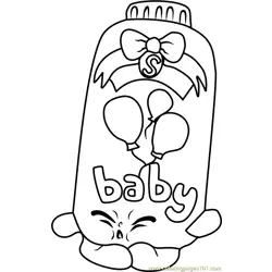 Baby Puff Shopkins Free Coloring Page for Kids