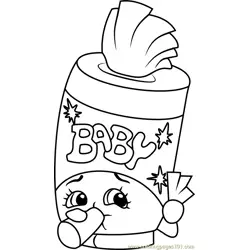 Baby Swipes Shopkins Free Coloring Page for Kids