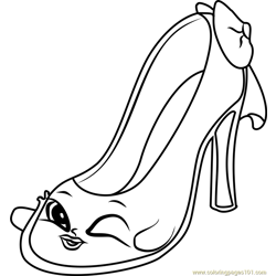 Beverley Heels Shopkins Free Coloring Page for Kids