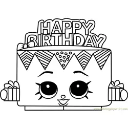 Birthday Betty Shopkins Free Coloring Page for Kids