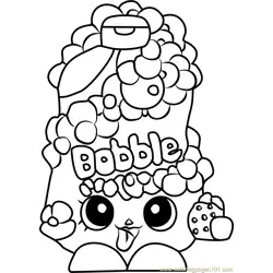 Bubble Tubs Shopkins Free Coloring Page for Kids