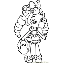 Bubbleisha Shopkins Free Coloring Page for Kids