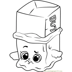 Buttercup Shopkins Free Coloring Page for Kids