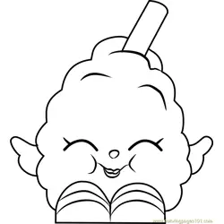 Candi Cotton Shopkins Free Coloring Page for Kids