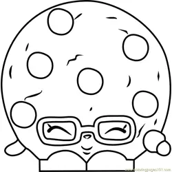 Candy Cookie Shopkins Free Coloring Page for Kids