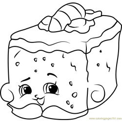 Carrie Carrot Cake Shopkins Free Coloring Page for Kids