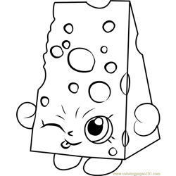 Chee Zee Shopkins Free Coloring Page for Kids
