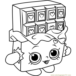 Cheeky Chocolate Shopkins Free Coloring Page for Kids