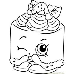 Cheese Louise Shopkins Free Coloring Page for Kids