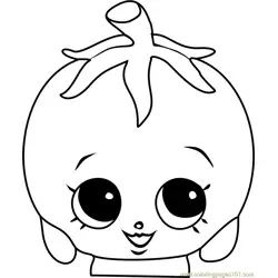 Cherie Tomatoe Shopkins Free Coloring Page for Kids