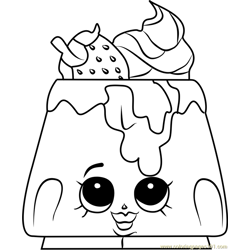 Choco Lava Shopkins Free Coloring Page for Kids