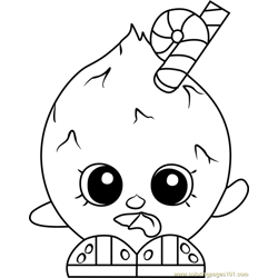 Coco Nutty Shopkins Free Coloring Page for Kids