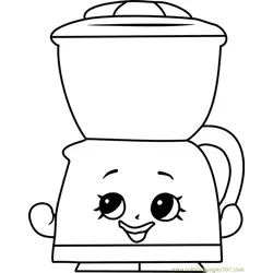 Coffee Drip Shopkins Free Coloring Page for Kids