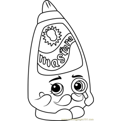 Cornell Mustard Shopkins Free Coloring Page for Kids