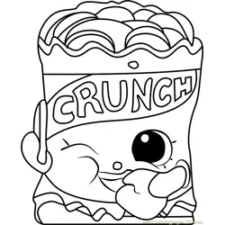 Crispy Chip Shopkins Free Coloring Page for Kids