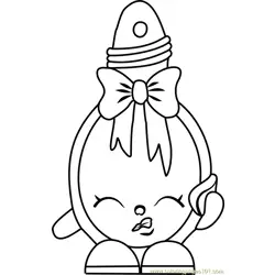 Curly Shopkins Free Coloring Page for Kids