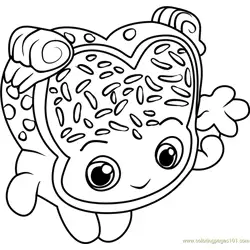 Fairy Crumbs Shopkins Free Coloring Page for Kids